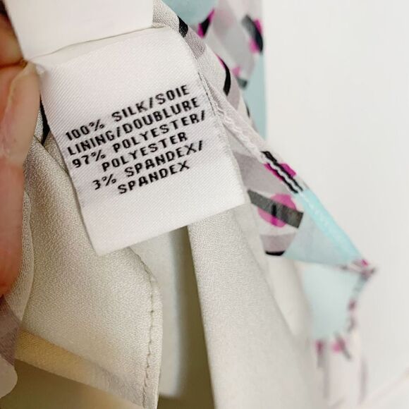 Diane Von Furstenberg DVF Women's Lainey Sunshine Print Silk Tank Keyhole Size 0 - Picture 10 of 11